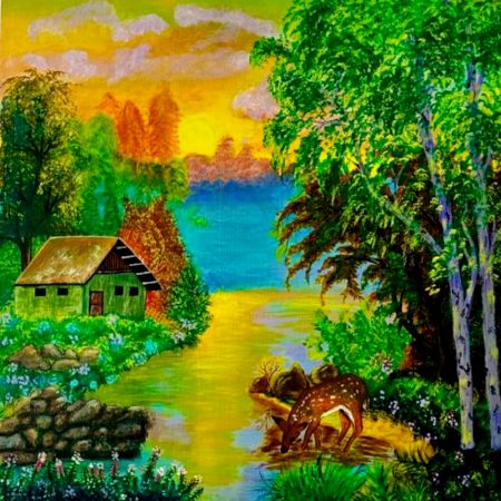 Handpainted Nature Scenery Wall Art